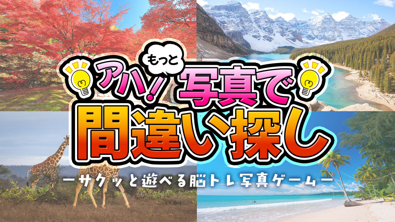 アハ！もっと写真で間違い探しーサクッと遊べる脳トレ写真ゲームー